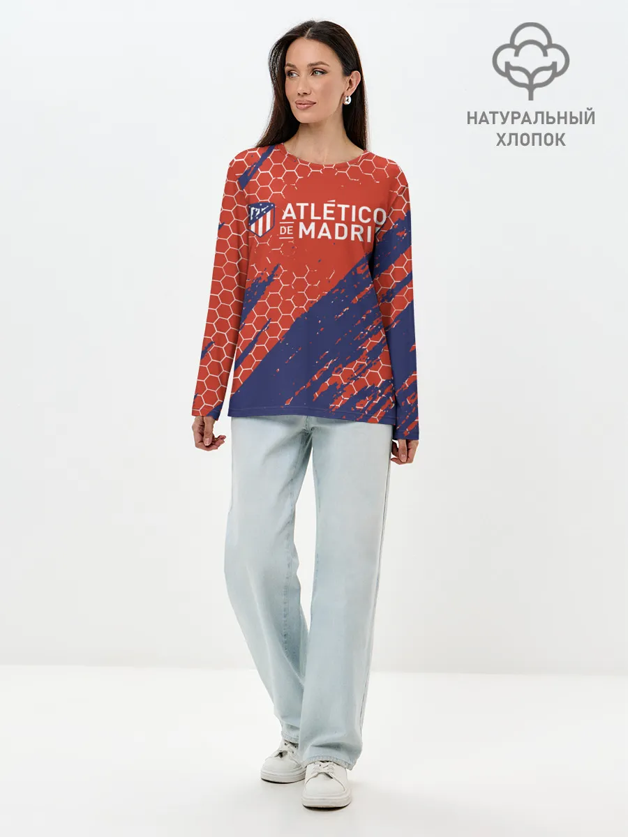 Лонгслив женский. Хлопок / Atletico Madrid: Football Club.