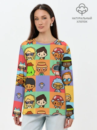 Лонгслив женский. Хлопок / TOCA BOCA WORLD HERO
