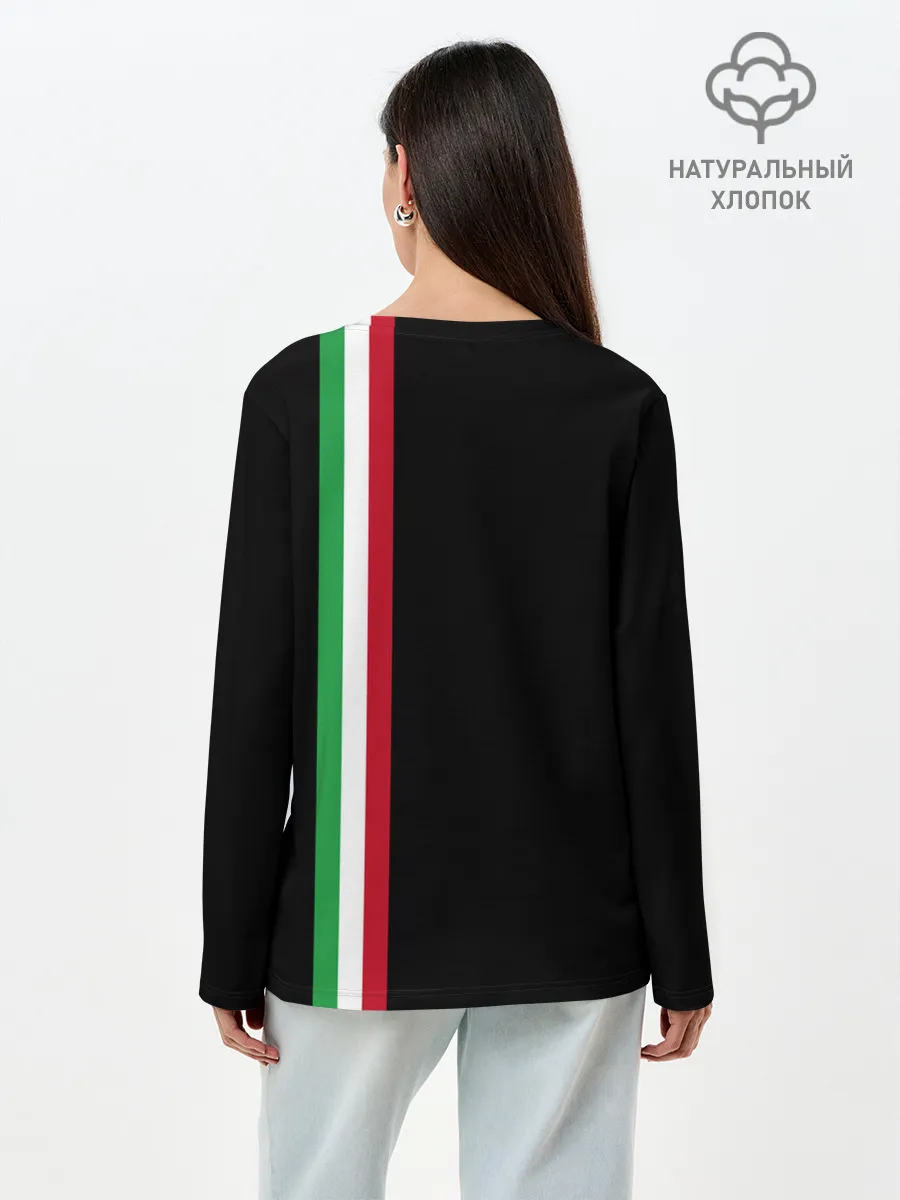 Лонгслив женский. Хлопок / DUCATI MOTOCYCLE ITALY LINE