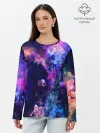 Лонгслив женский. Хлопок / НЕОНОВЫЕ КОСМОС / NEON SPACE