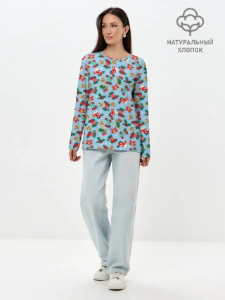 Лонгслив женский. Хлопок / Christmas Background