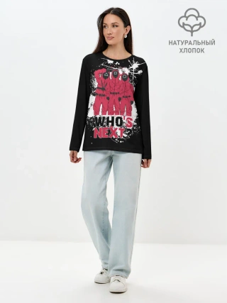 Лонгслив женский. Хлопок / Squid game: Whos Next? Кто следующий