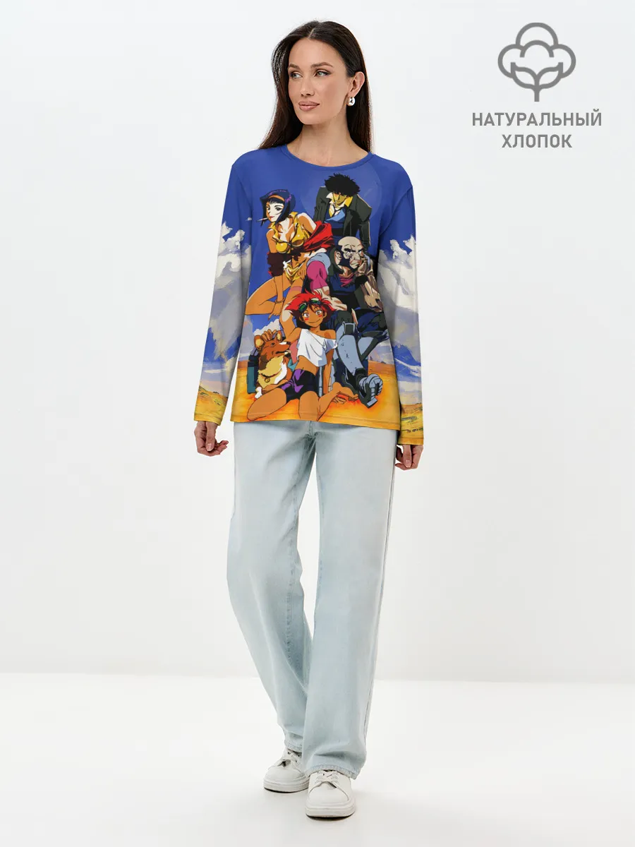 Лонгслив женский. Хлопок / Cоwboy ALL