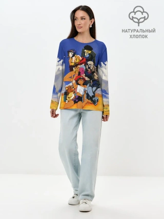 Лонгслив женский. Хлопок / Cоwboy ALL