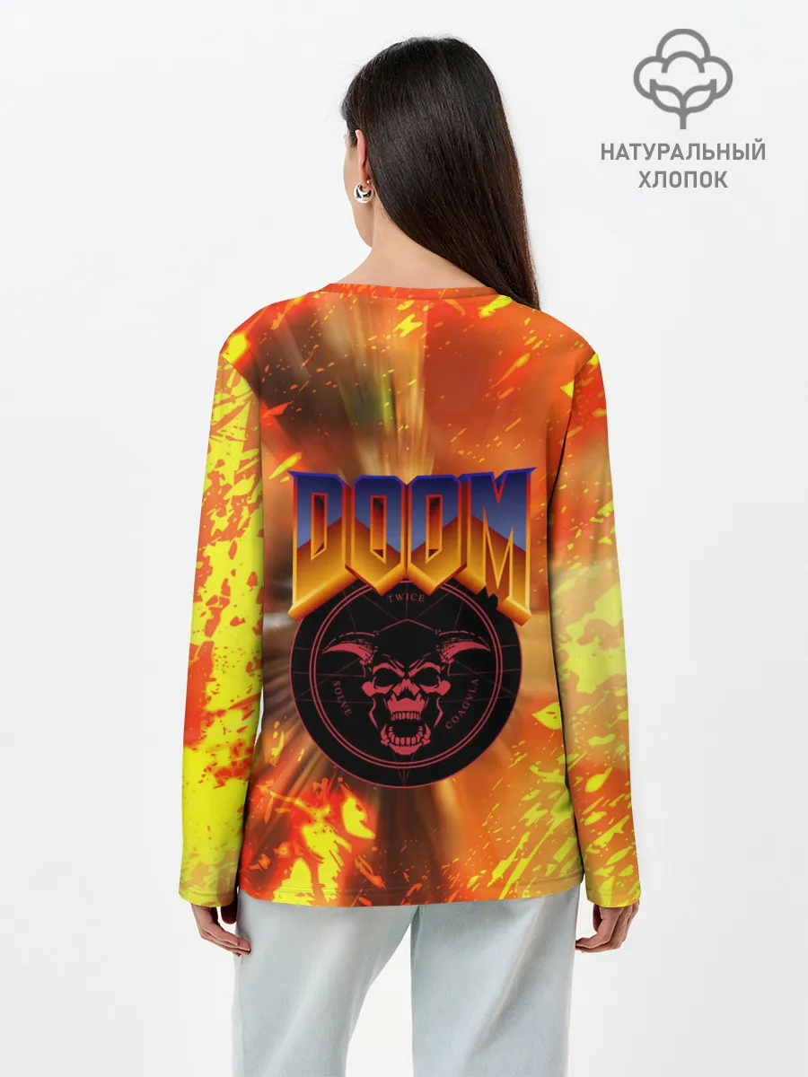 Лонгслив женский. Хлопок / Doom ART