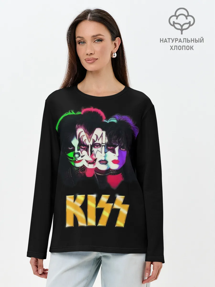 Лонгслив женский. Хлопок / Четверо из Кисс