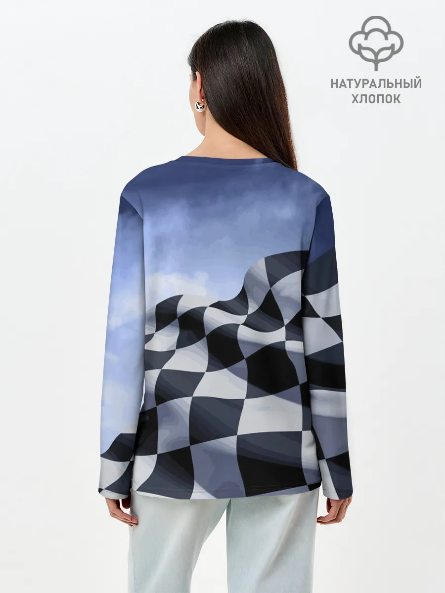 Лонгслив женский. Хлопок / Bully - легендарный гонщик