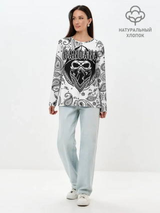 Лонгслив женский. Хлопок / BANDANA