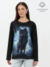 Лонгслив женский. Хлопок / ВОЛК БРОДЯГА