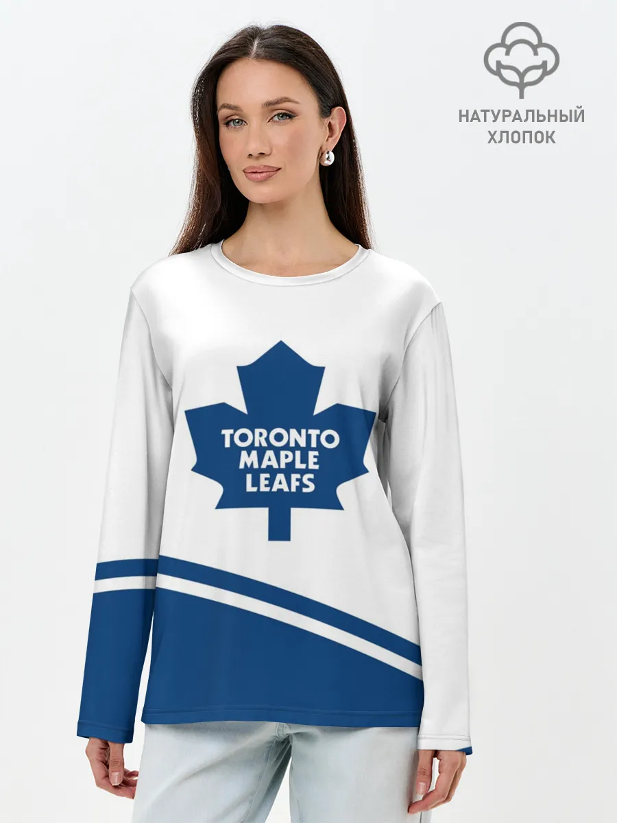 Лонгслив женский. Хлопок / Toronto Maple Leafs | Торонто Мейпл Лифс