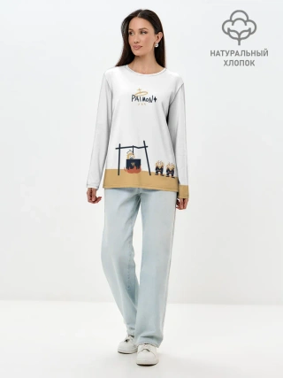Лонгслив женский. Хлопок / ПАЙМОН И ХИЛИЧУРЛЫ