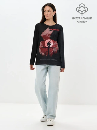 Лонгслив женский. Хлопок / One Punch-Man эпичный Гароу