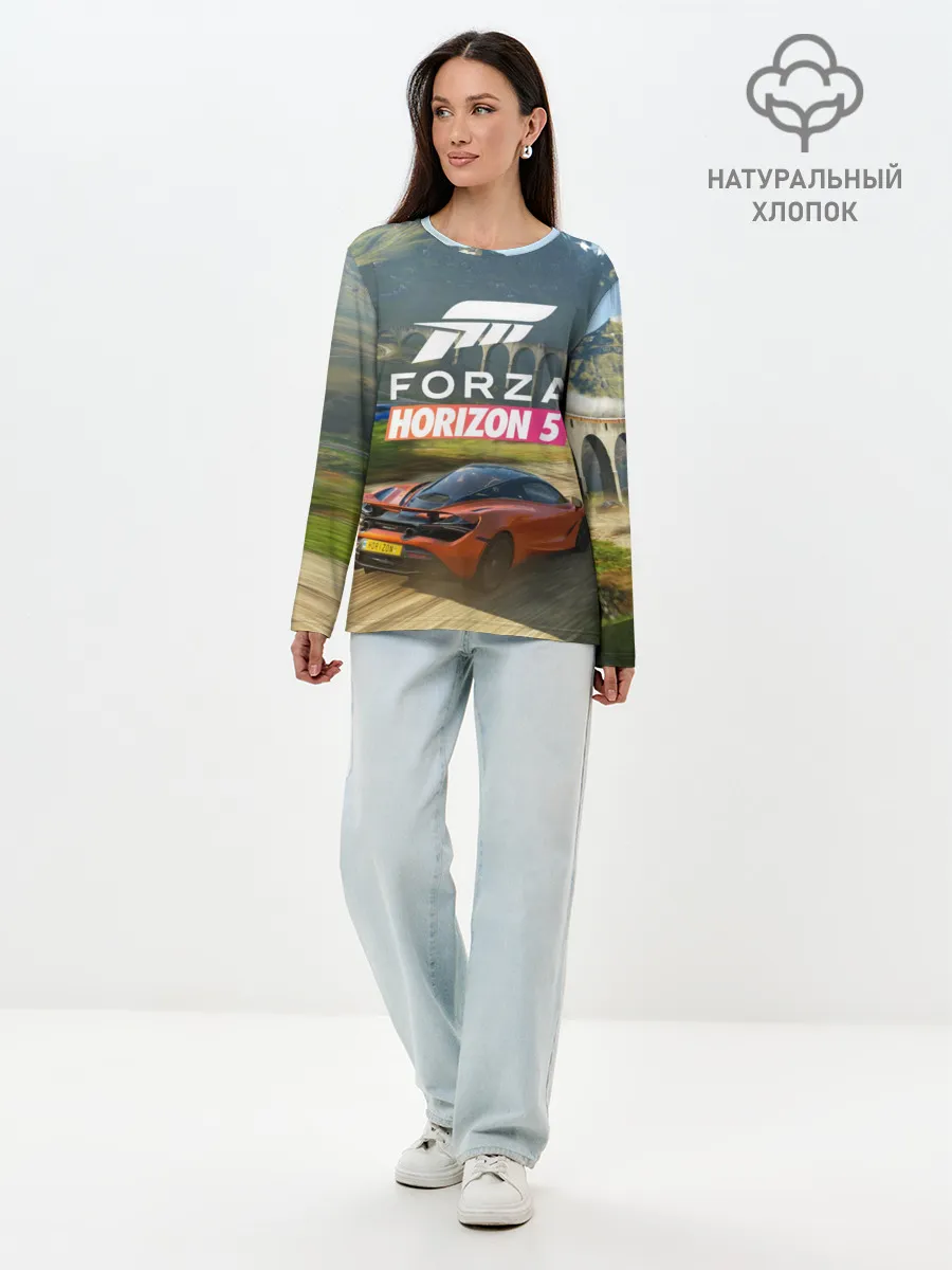 Лонгслив женский. Хлопок / Forza Horizon 5, игра