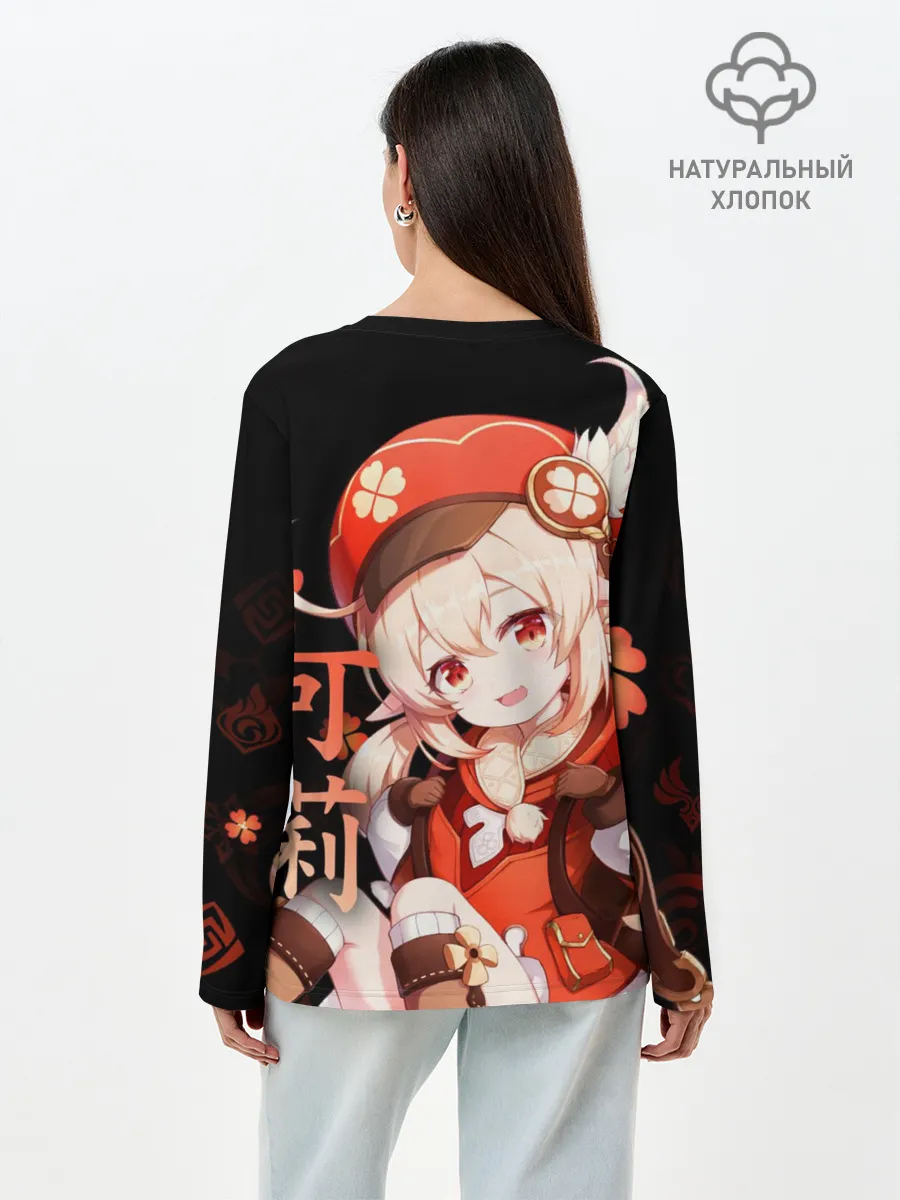 Лонгслив женский. Хлопок / Genshin Impact: Klee