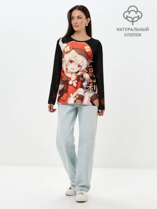 Лонгслив женский. Хлопок / Genshin Impact: Klee