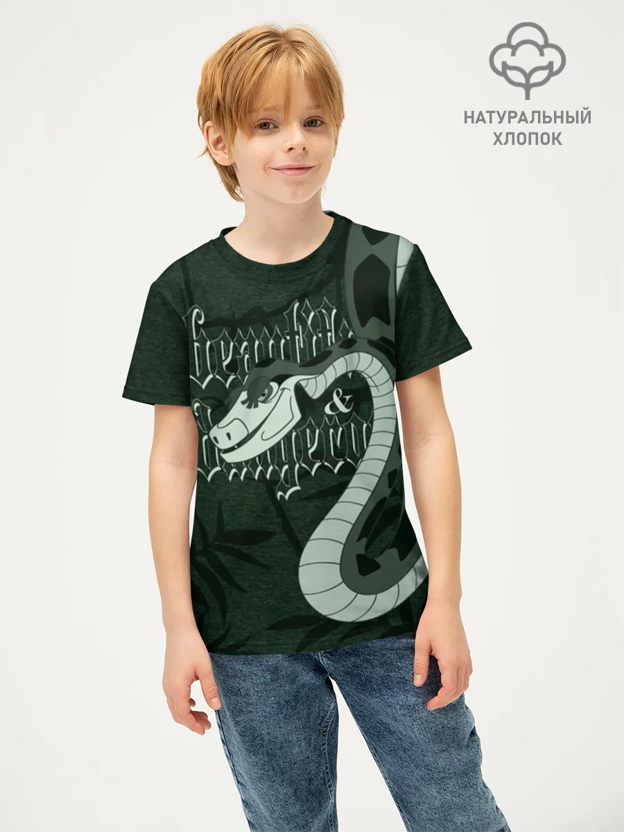 Детская футболка хлопок / Каа Green