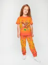 Детская пижама с брюками хлопок / P014_ProstokvashenoOrange