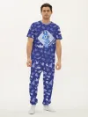 Мужская пижама с брюками / Цветняшки Wolfy Blue