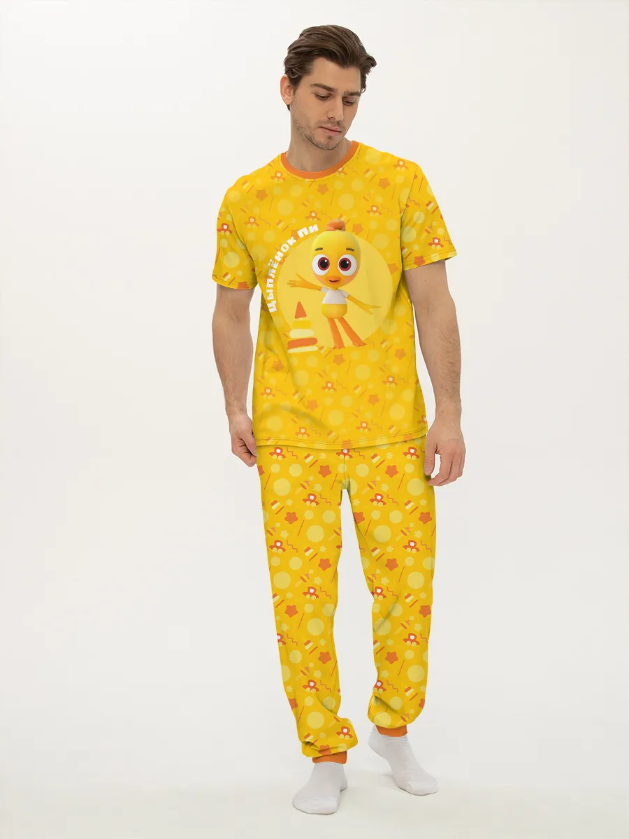 Мужская пижама с брюками / Цветняшки Cheep Yellow