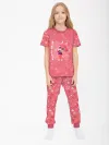 Детская пижама с брюками хлопок / P032_FoxtailLightRed