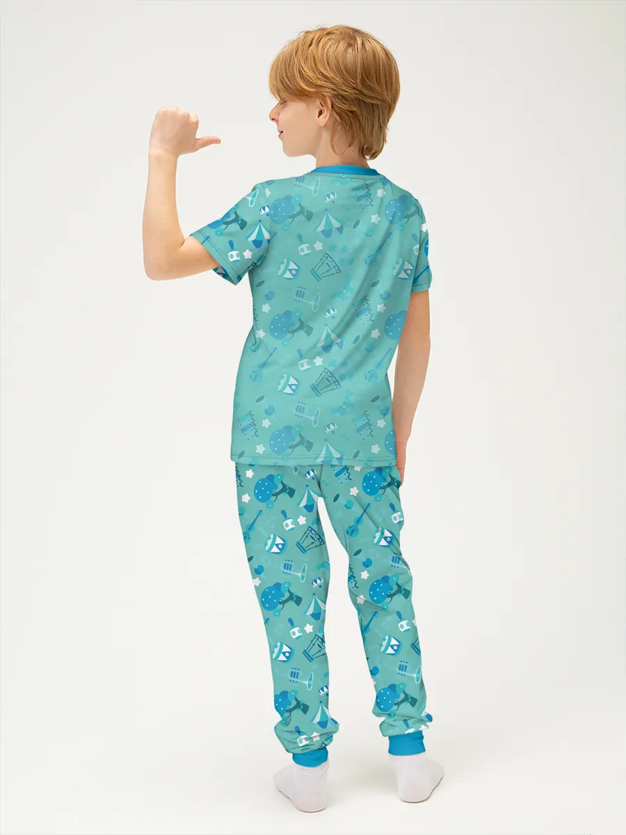 Детская пижама с брюками хлопок / P032_MeowserTiffany