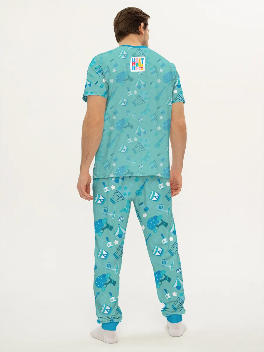 Мужская пижама с брюками / Цветняшки Meowser Tiffany