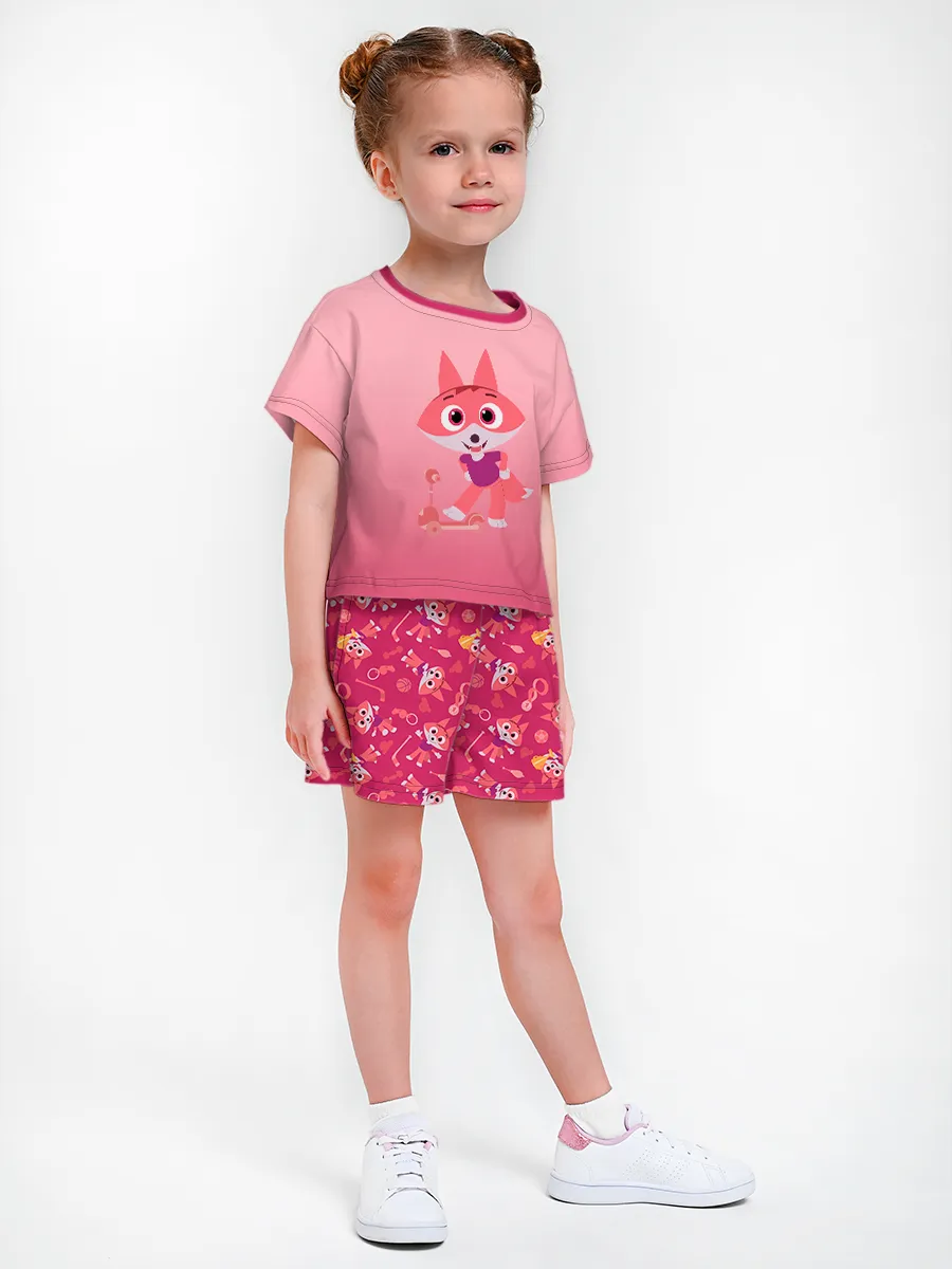 Девочкина пижама с шортами / Цветняшки FoxtailFlat