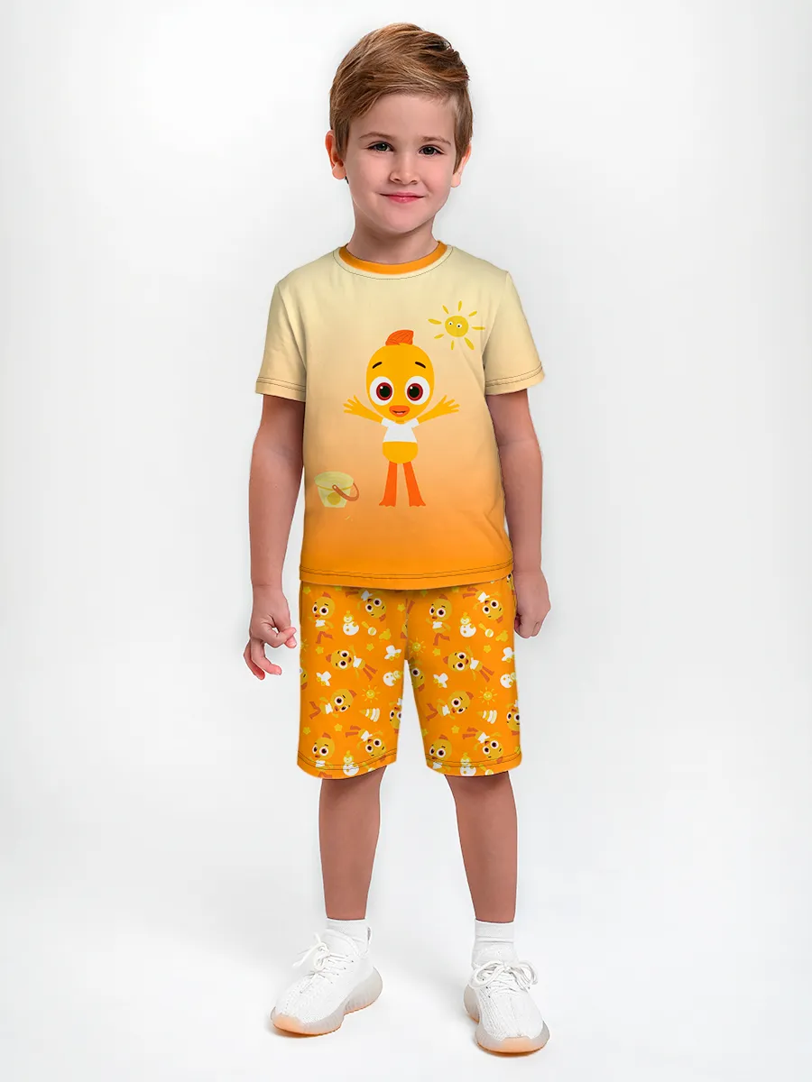 Детская пижама с шортами / P032_CheepFlat