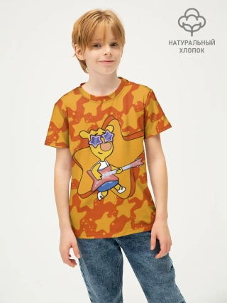 Детская футболка хлопок / Оранжевая корова Orange