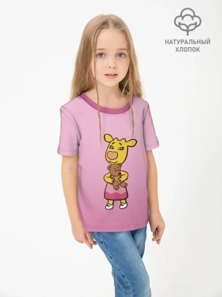 Детская футболка хлопок / Оранжевая корова ZoPink