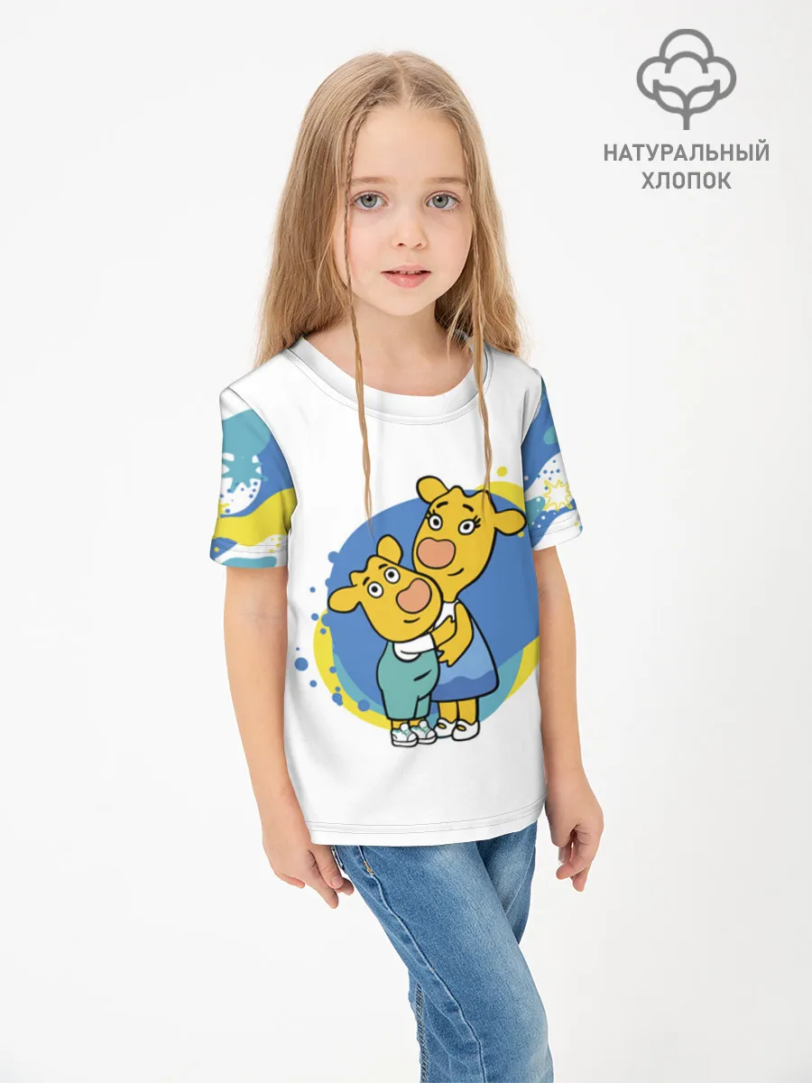 Детская футболка хлопок / Оранжевая корова BoWhite