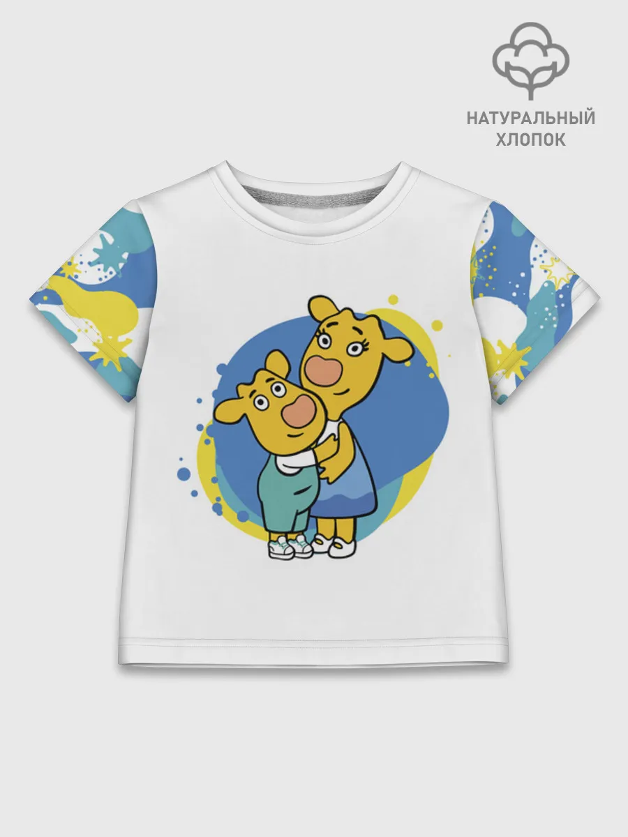 Детская футболка хлопок / Оранжевая корова BoWhite