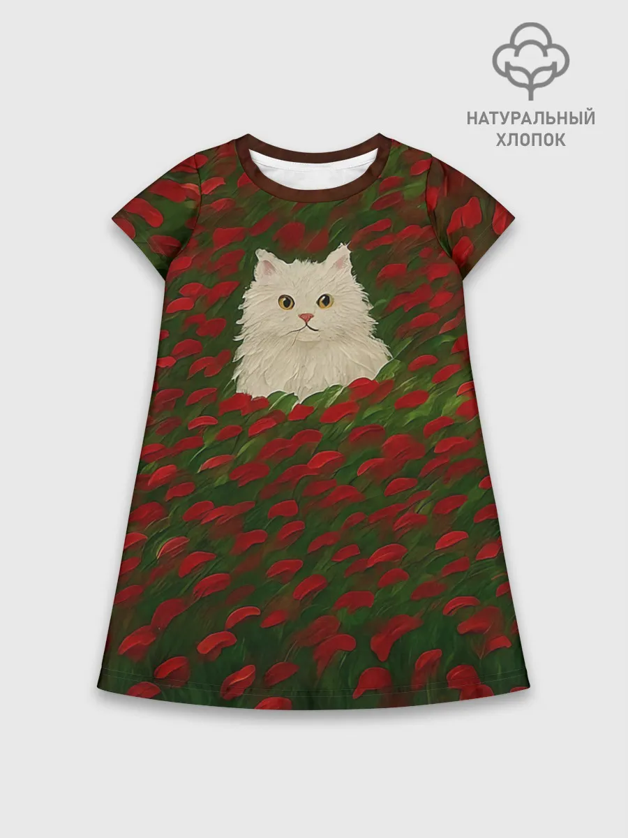 Детское платье хлопок / CatRedGreen