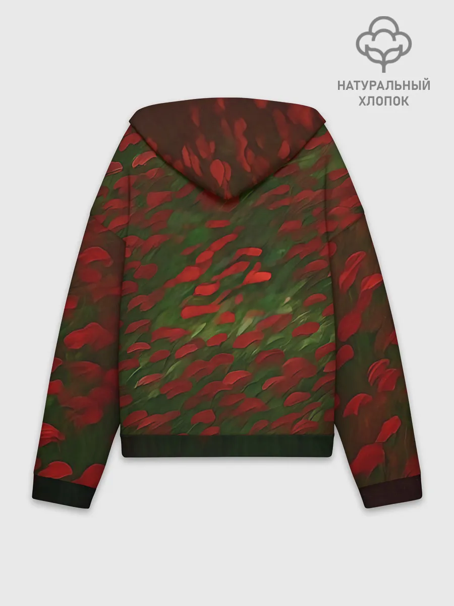 Худи женский оверсайз хлопок / CatRedGreen