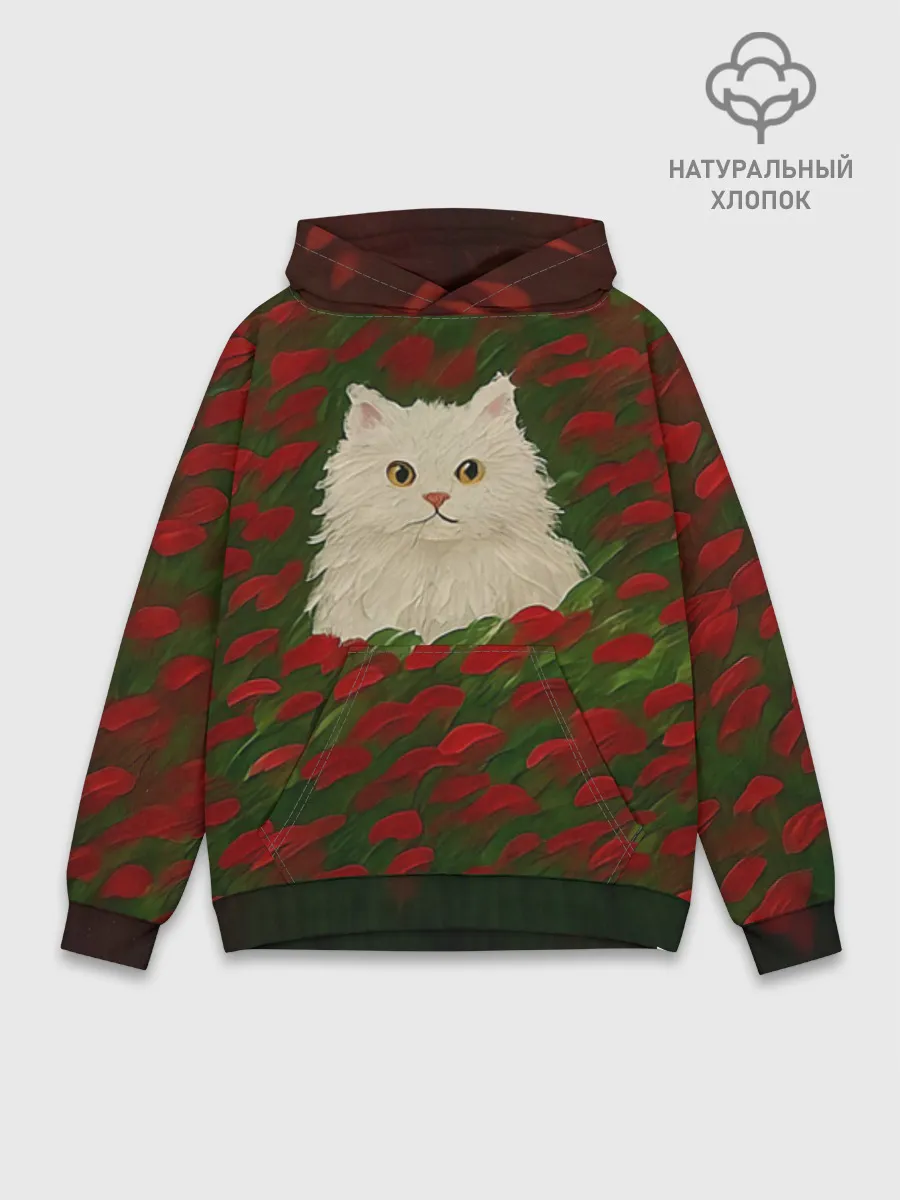 Худи мужской база хлопок / CatRedGreen
