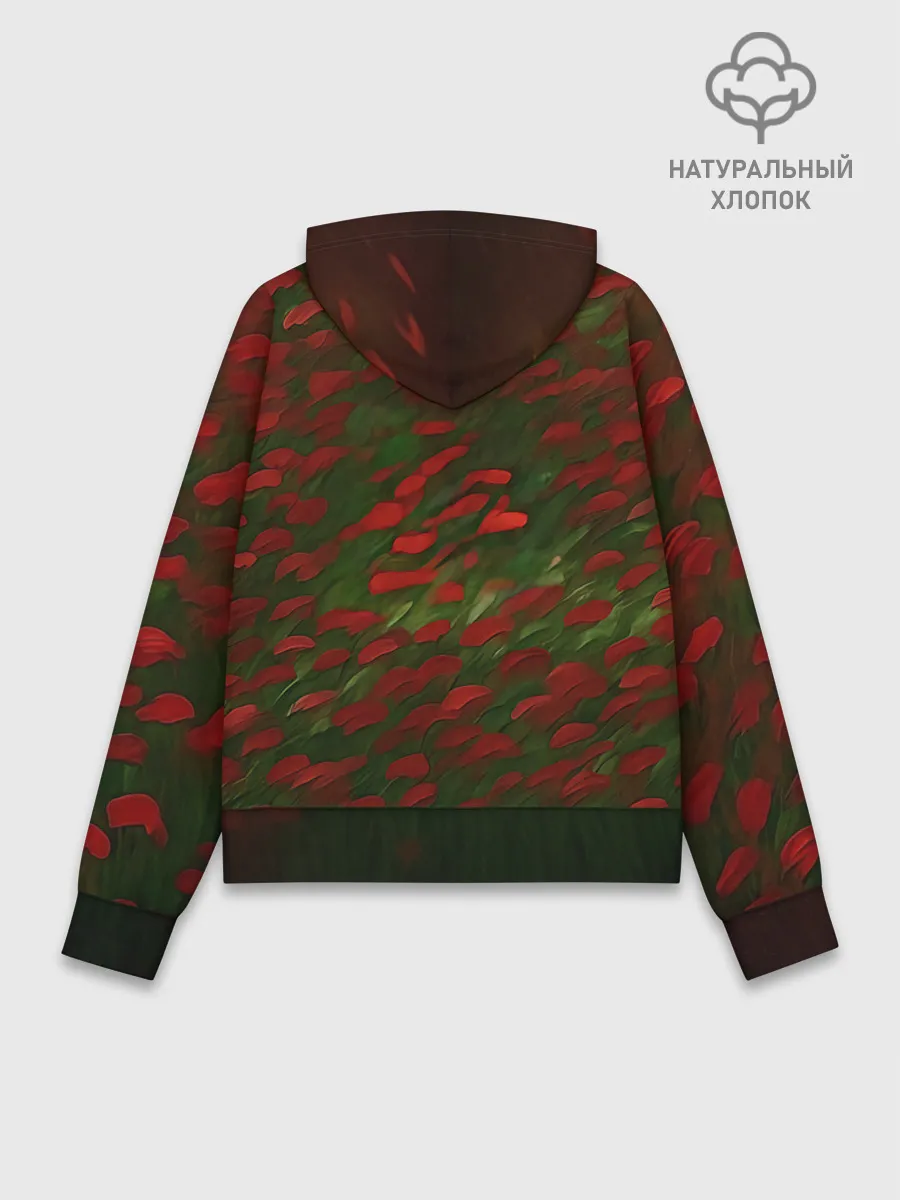 Худи женский база хлопок / CatRedGreen53637