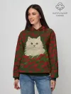 Худи женский база хлопок / CatRedGreen53637