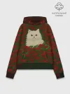 Худи женский база хлопок / CatRedGreen53637
