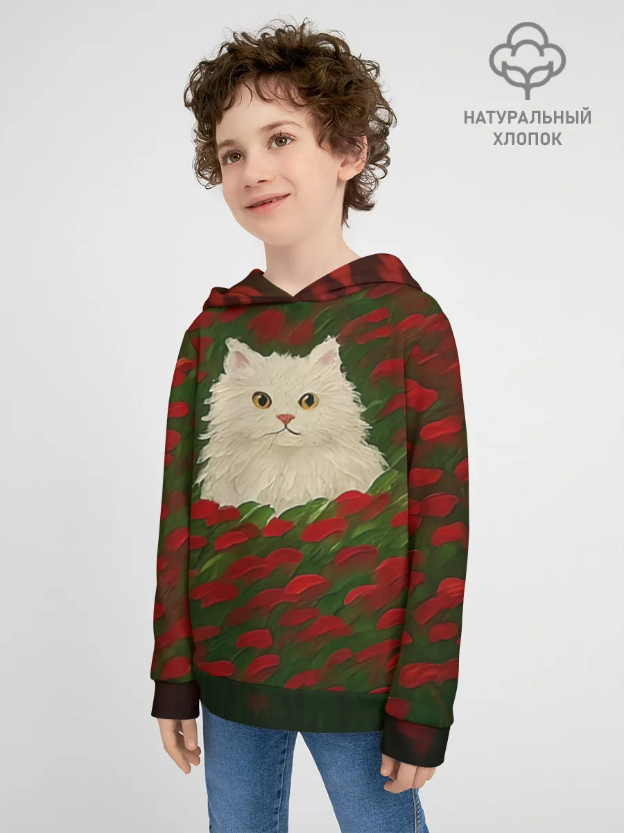 Детское худи хлопок / CatRedGreen