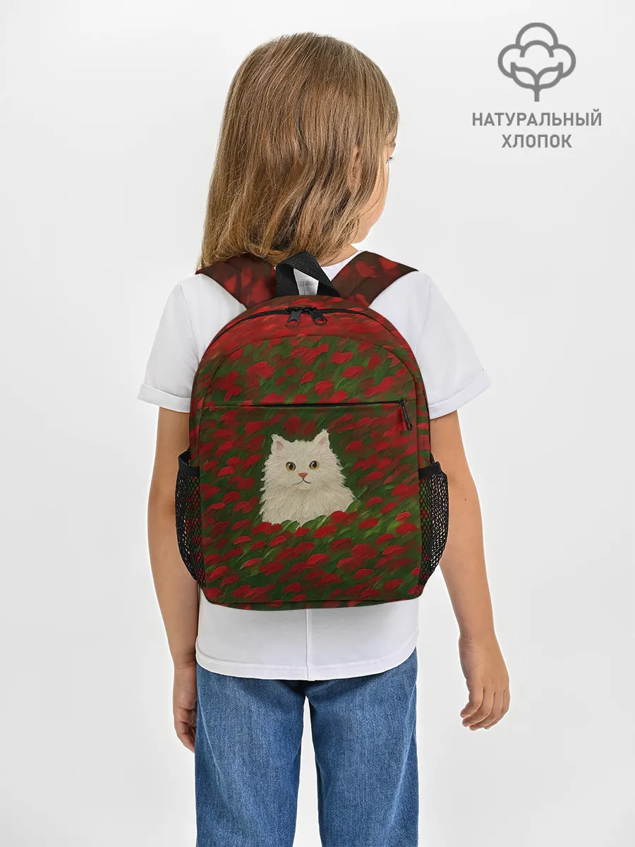 Рюкзак детский джинсовый / CatRedGreen