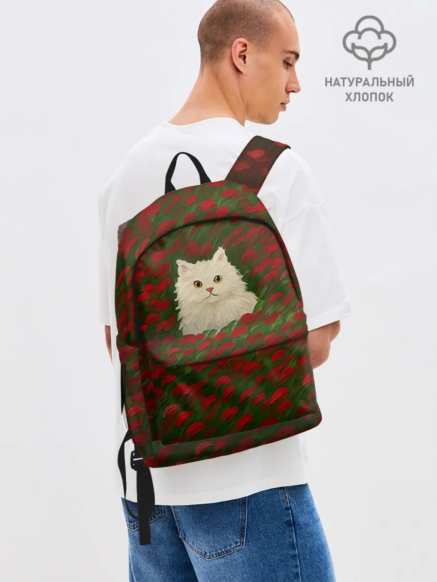 Рюкзак взрослый джинсовый / CatRedGreen