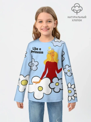 Детский лонгслив хлопок / Бременские музыканты Flower