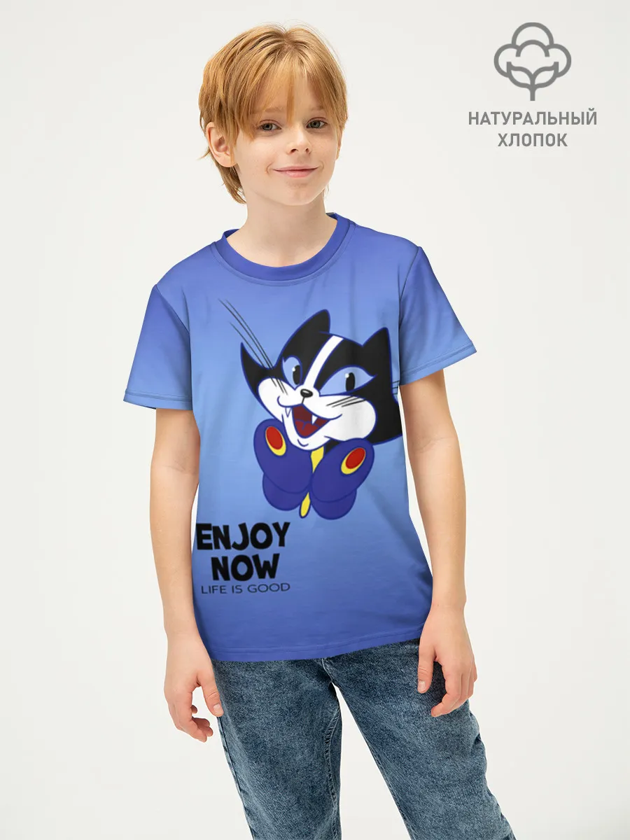 Детская футболка хлопок / Бременские музыканты Cat