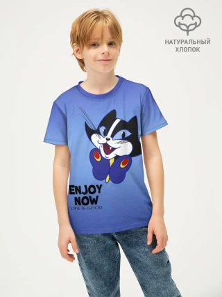 Детская футболка хлопок / Бременские музыканты Cat