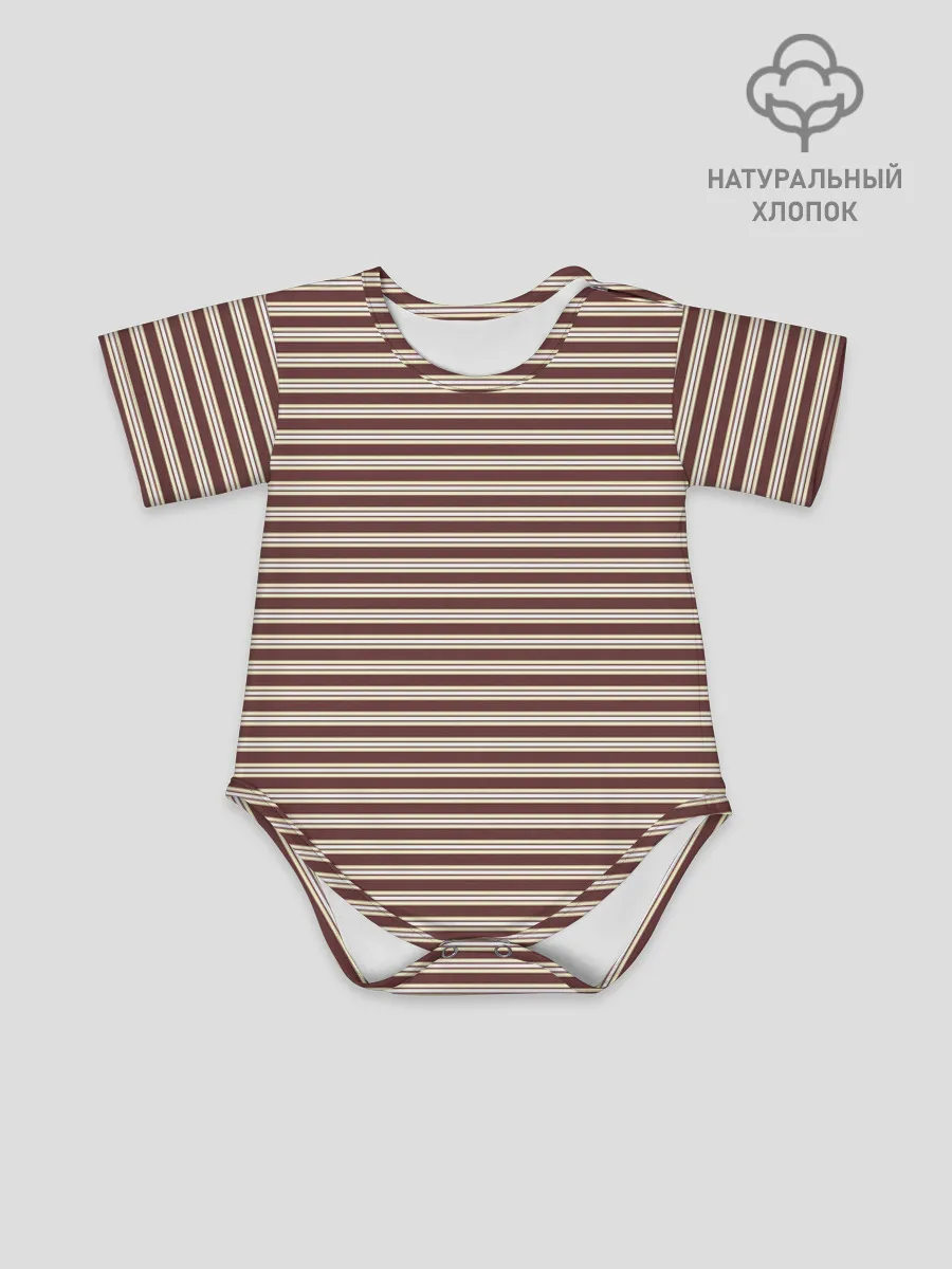 Боди для малышей / Полоска Retro_brown