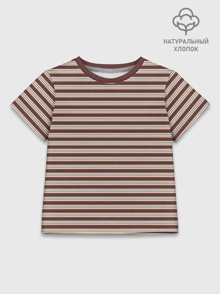 Детская футболка хлопок / Полоска Retro_brown