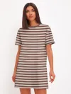 Женское платье хлопок / Полоска Retro_brown