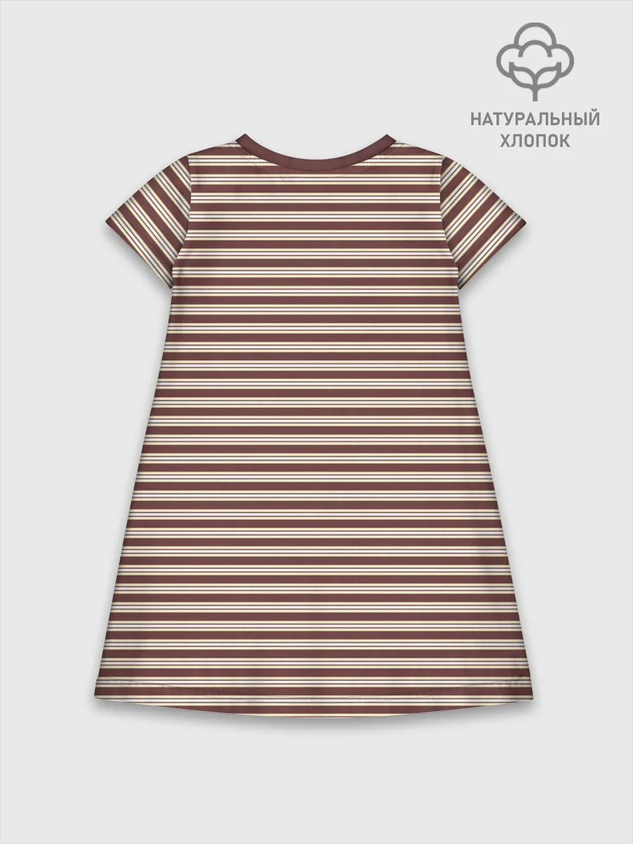Детское платье хлопок / Полоска Retro_brown