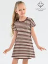 Детское платье хлопок / Полоска Retro_brown
