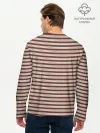 Мужской лонгслив хлопок / Полоска Retro_brown